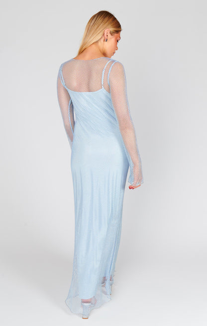 Iconic Maxi Dress ~ Light Blue Glitz