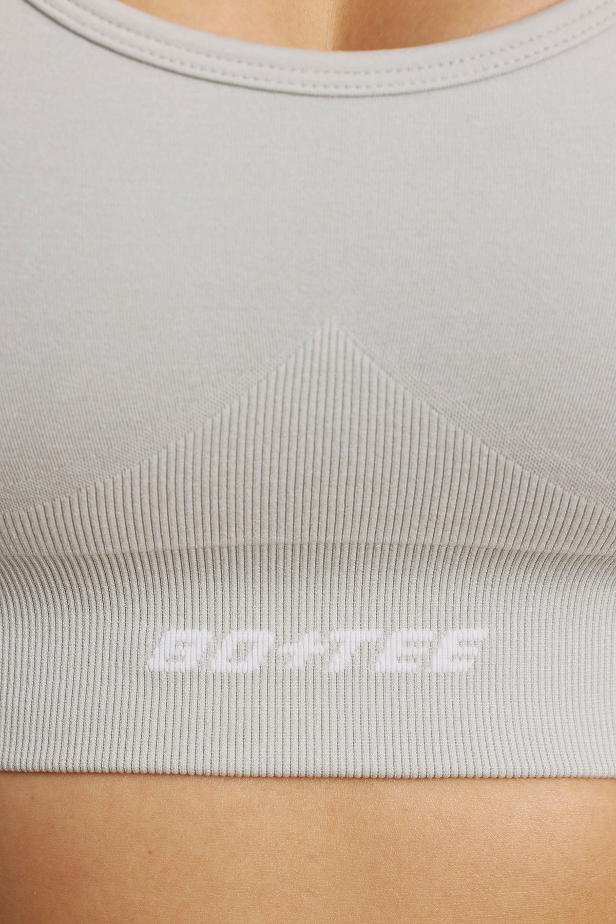 Define Luxe Halterneck Sports Bra in Grey