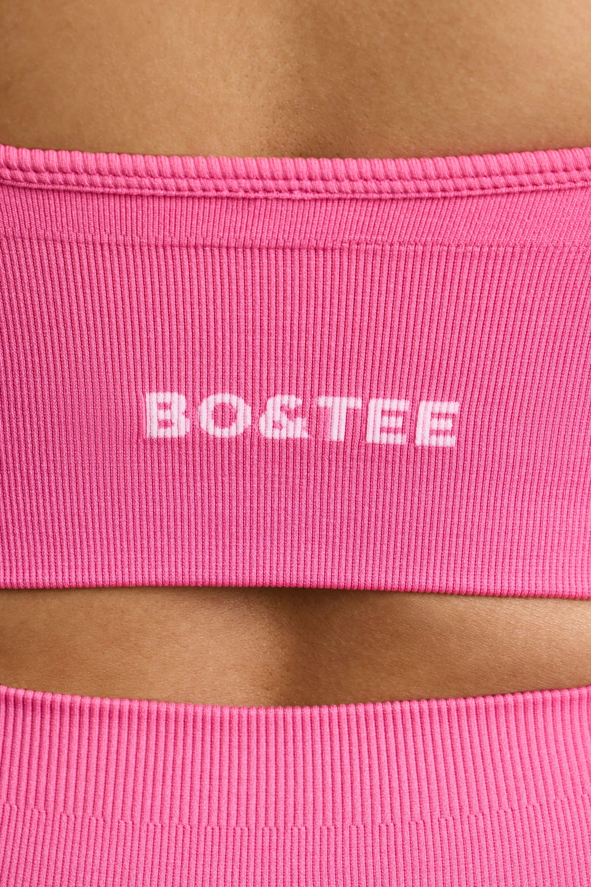 Define Luxe V-Neck Sports Bra in Hot Pink