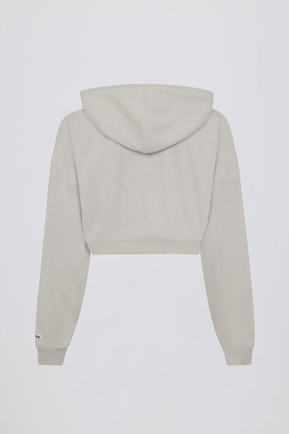 Lightweight Knit V-Neck Oversized Jumper in Light Grey