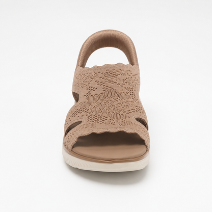 Women's Crochet Knit Slip-On Sandals – Lightweight Comfort for Everyday Wear