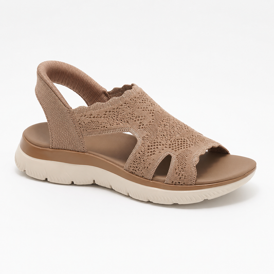 Women's Crochet Knit Slip-On Sandals – Lightweight Comfort for Everyday Wear