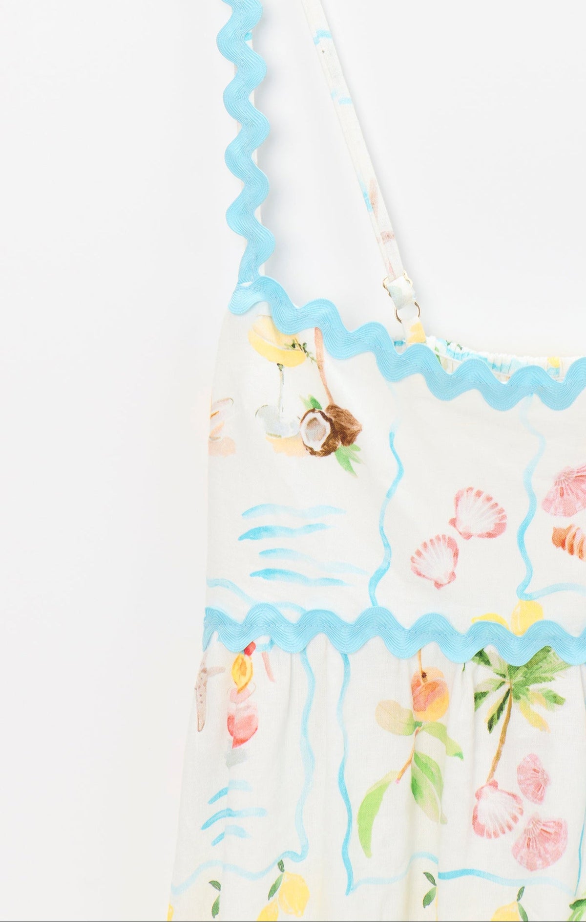Getaway Maxi Dress ~ Seaside Treasures Blue Scallop