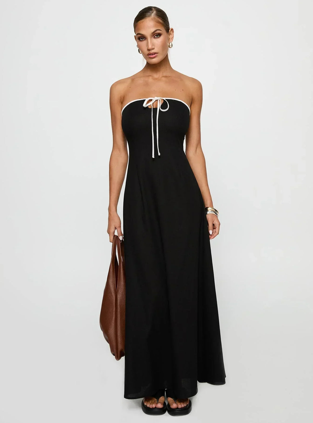 Bijou Strapless Maxi Dress Black