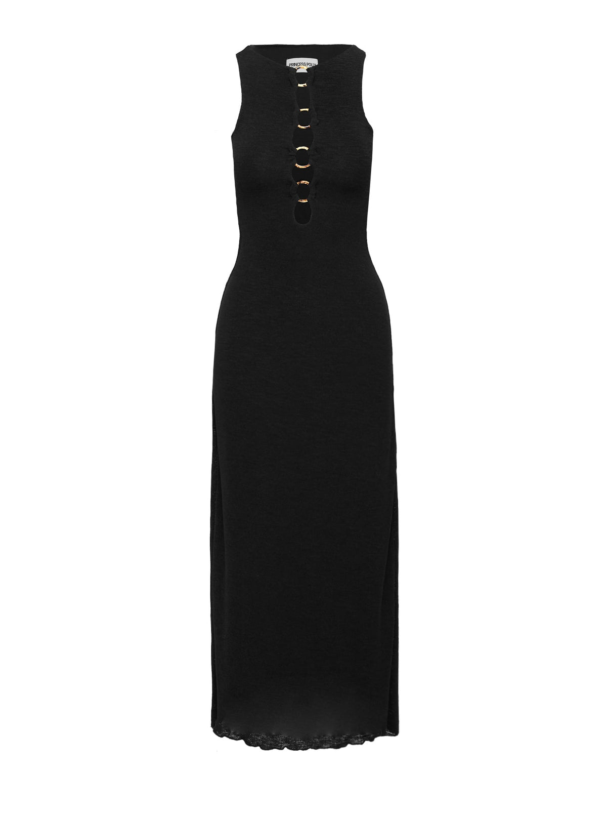 Dejonge Ring Sleeveless Maxi Dress Black