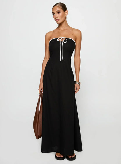 Bijou Strapless Maxi Dress Black