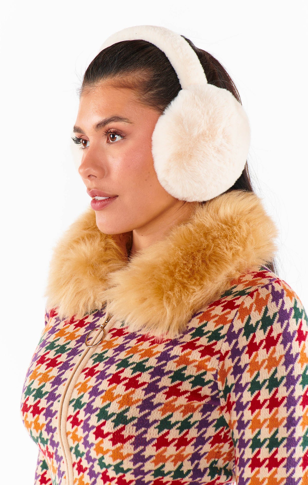 Everly Earmuff ~ Beige Faux Fur