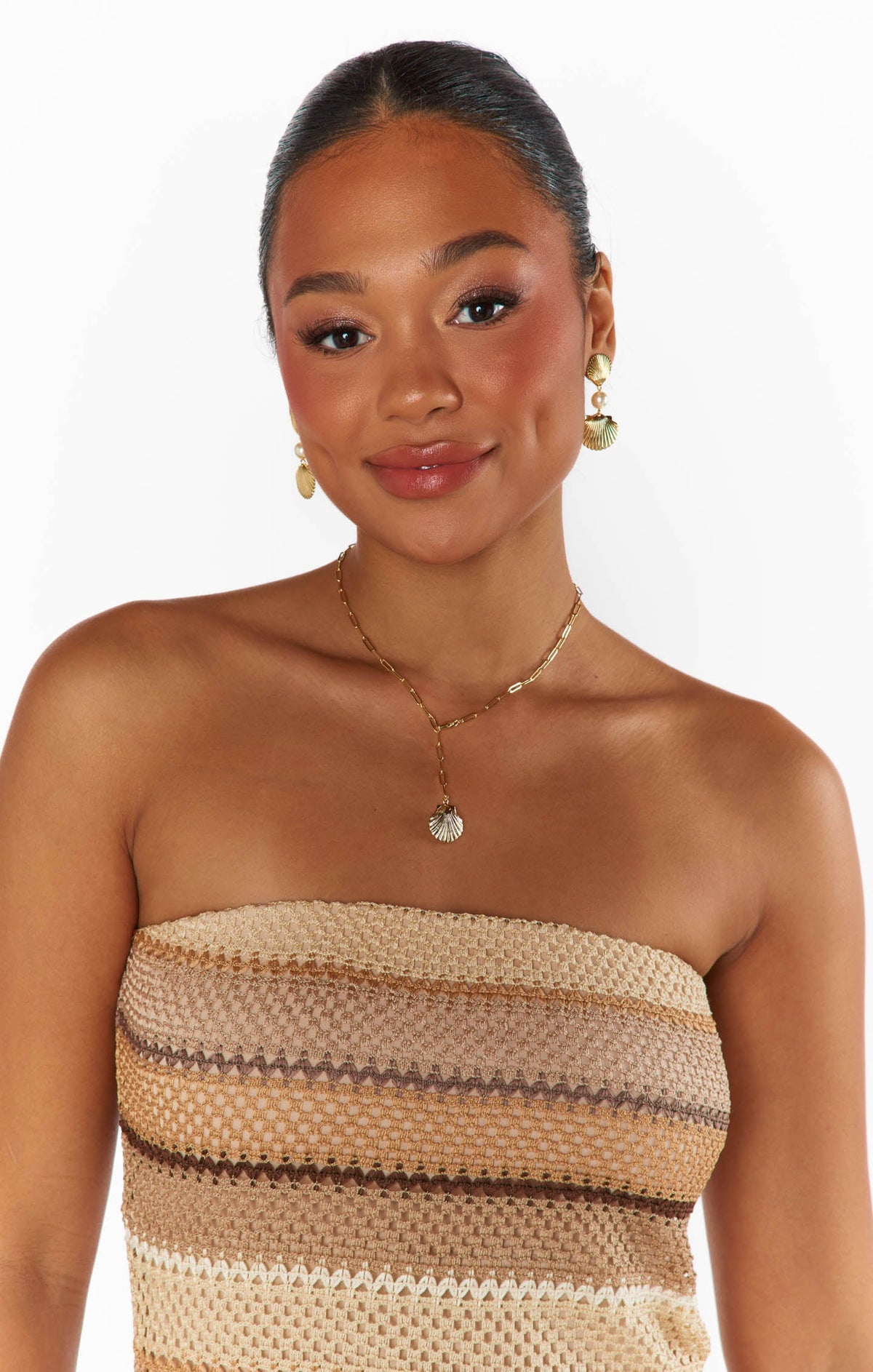 Faithy Jewels Sophie Shell Necklace ~ Gold