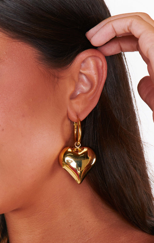 Bracha Big Love Earrings ~ Gold