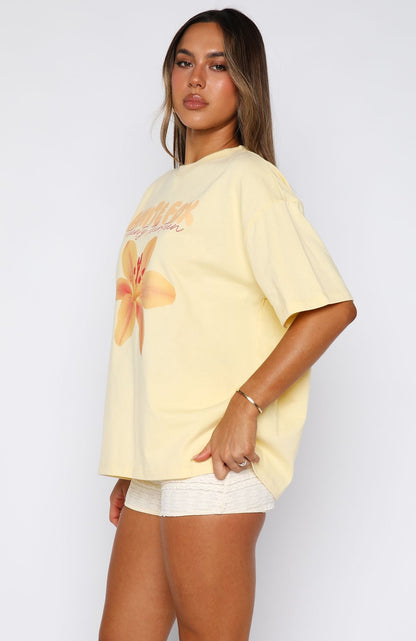 Got That Glow Oversized Tee Lemon