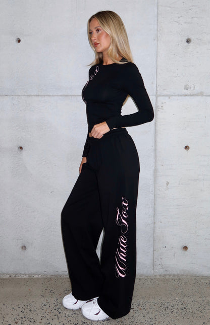 Luxurious Girl Track Pants Black