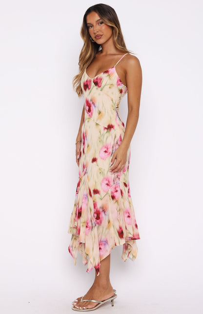 Butterfly Kisses Midi Dress Buttercream Fields