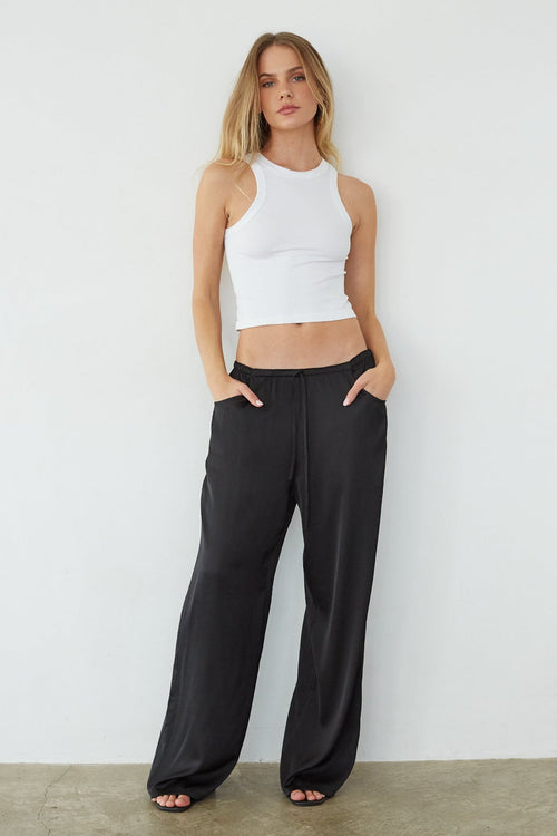 Leo Satin Drawstring Pants