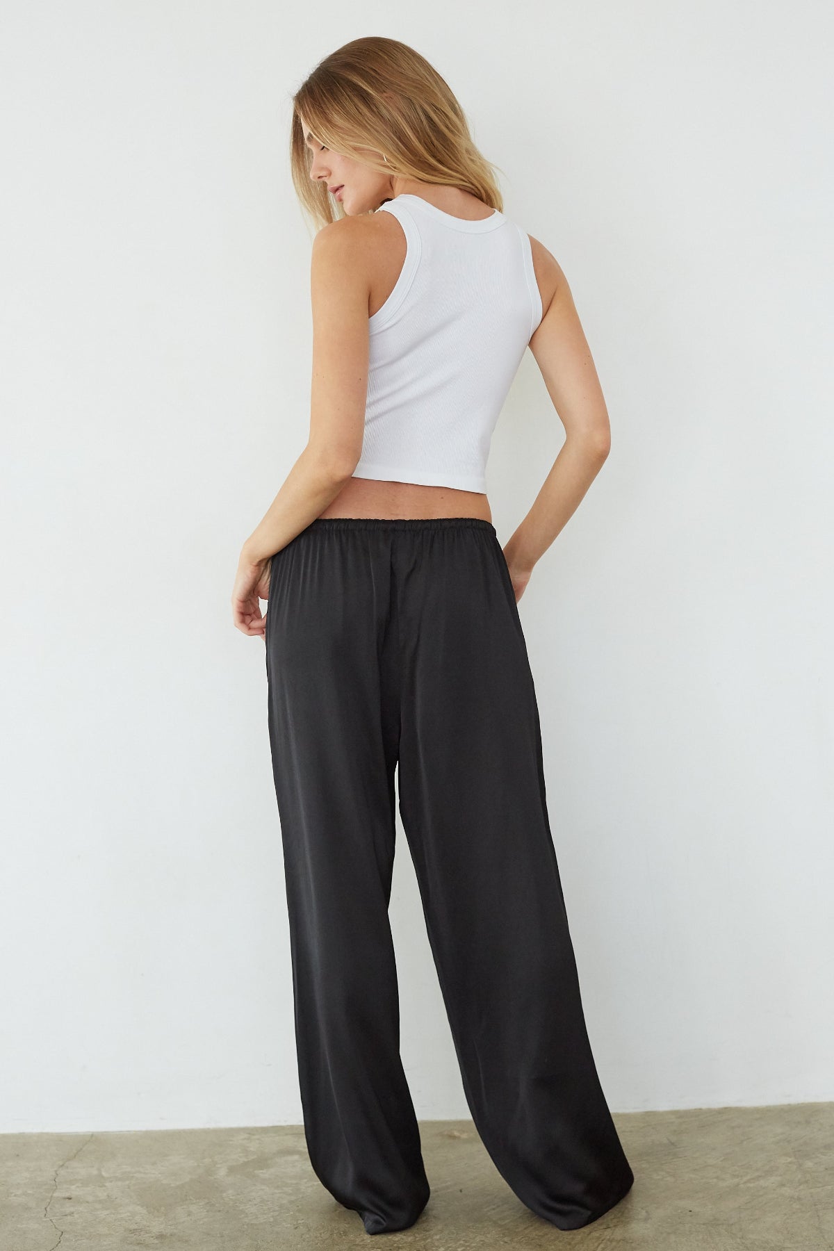 Leo Satin Drawstring Pants
