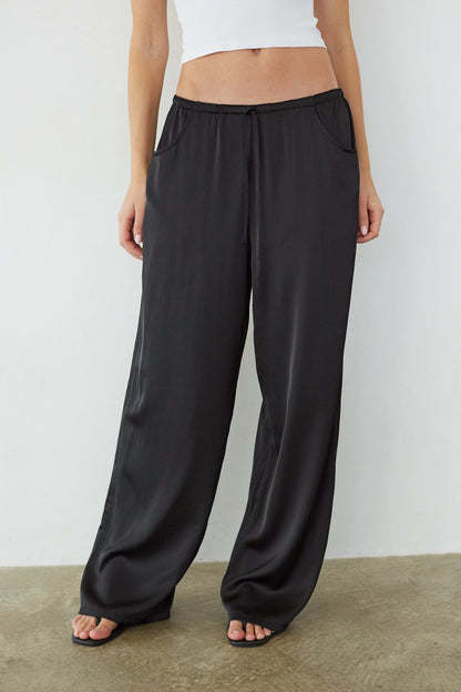 Leo Satin Drawstring Pants