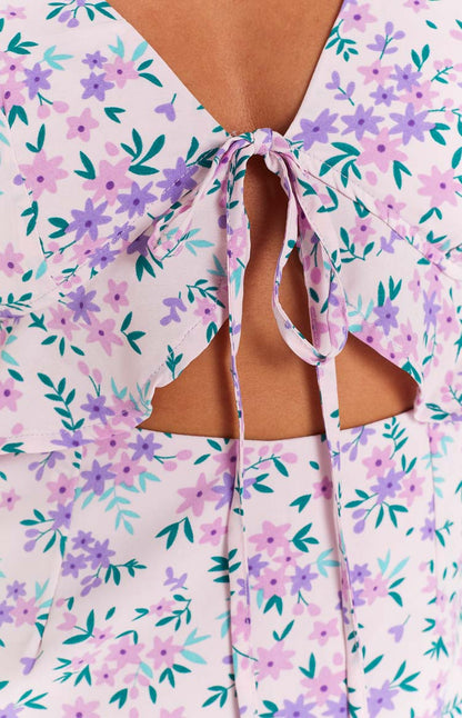 Luelle Lilac Floral Mini Dress