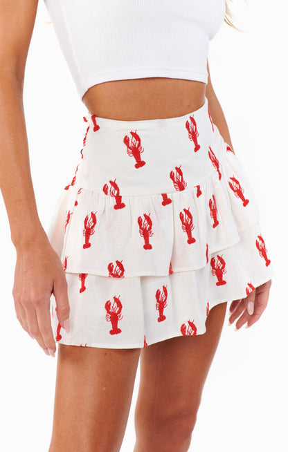 Ellie Skort ~ Lobster Embroidery