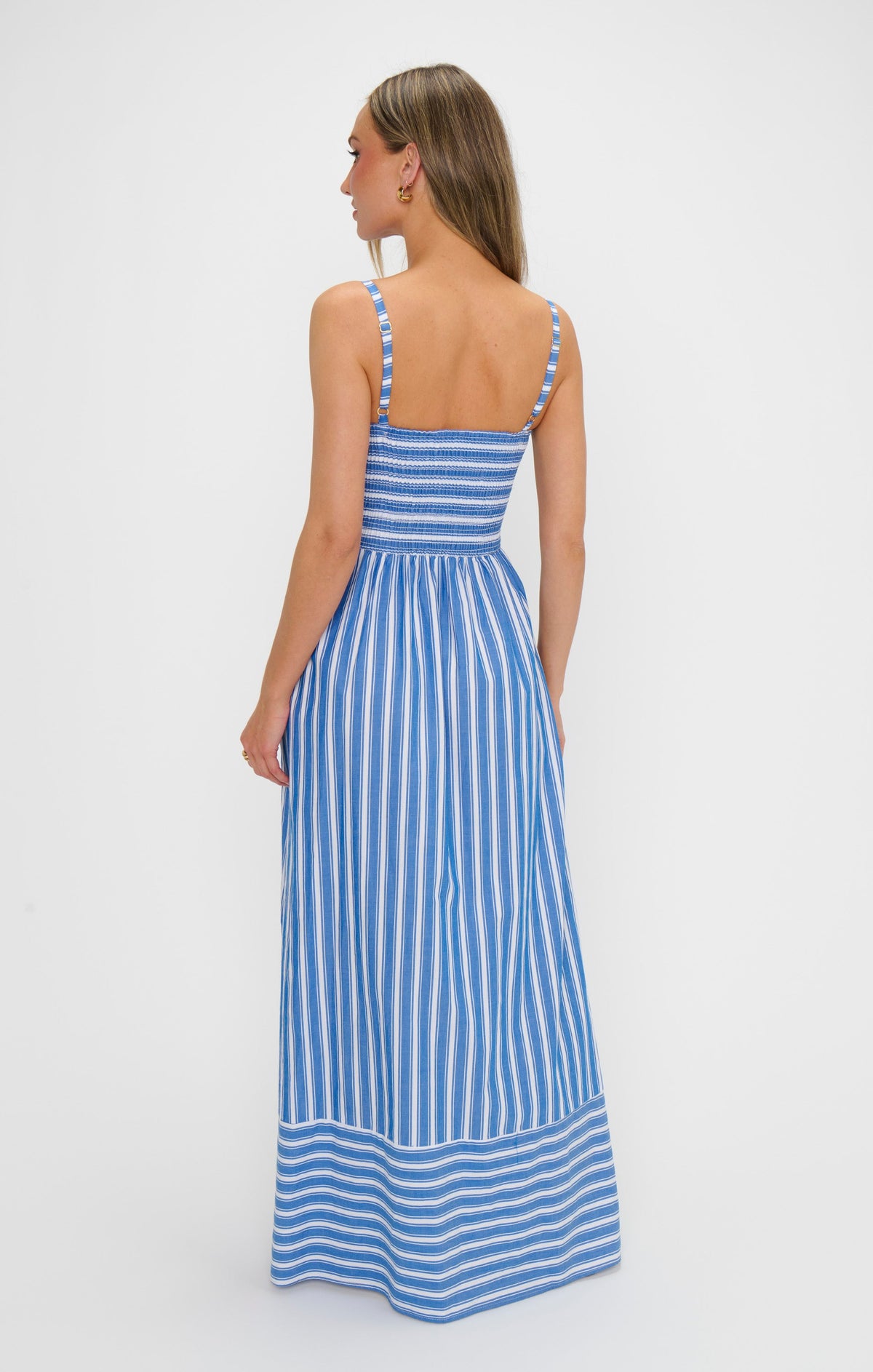 Dixie Maxi Dress ~ Coastal Blue Stripe