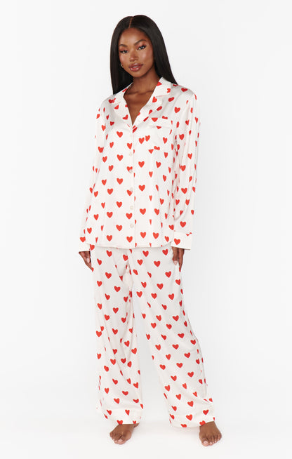 Classic PJ Set ~ Queen of Hearts Silky