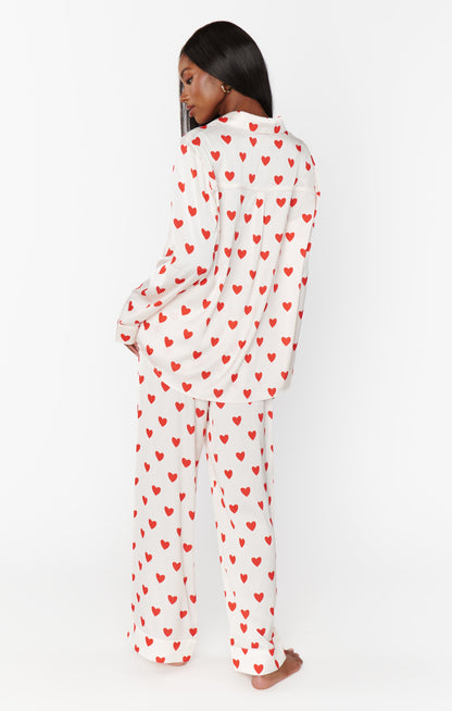 Classic PJ Set ~ Queen of Hearts Silky