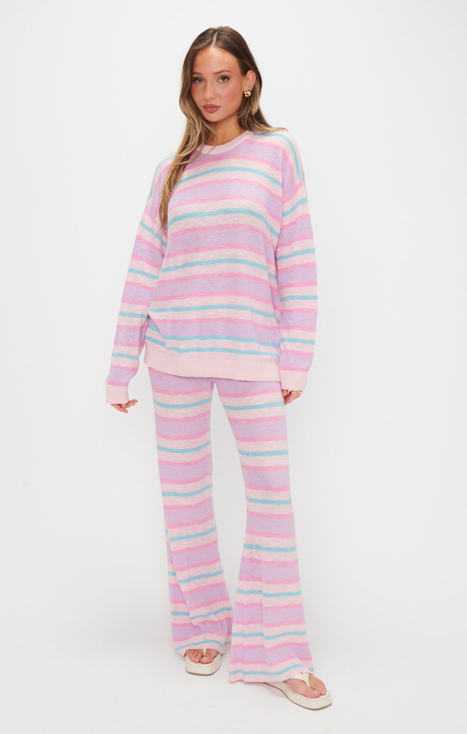 Feel Good Sweater ~ Cotton Candy Stripe Knit