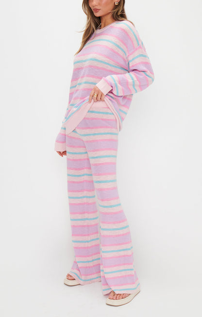 Feel Good Sweater ~ Cotton Candy Stripe Knit
