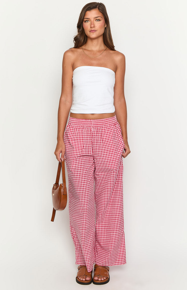 Mahalia Red Gingham Pants