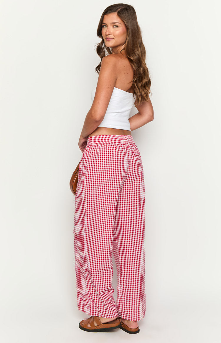 Mahalia Red Gingham Pants