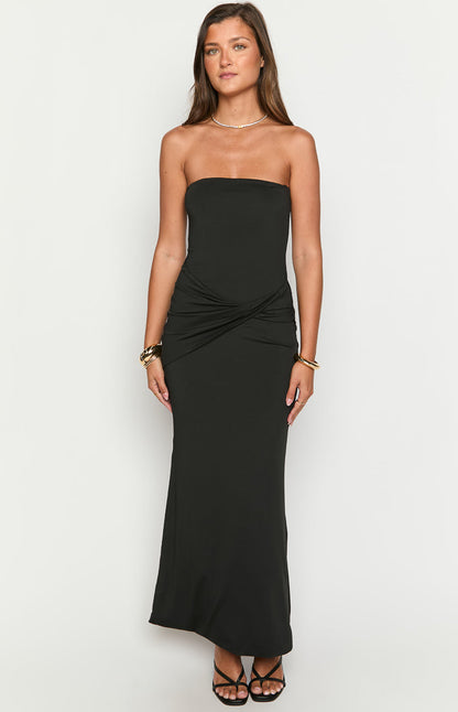Matilda Black Strapless Maxi Dress