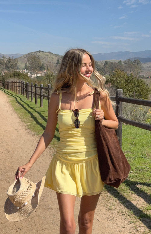Milly Yellow Mini Dress