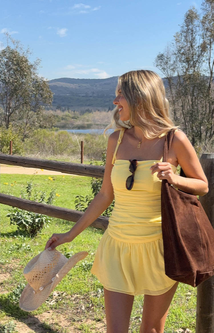 Milly Yellow Mini Dress