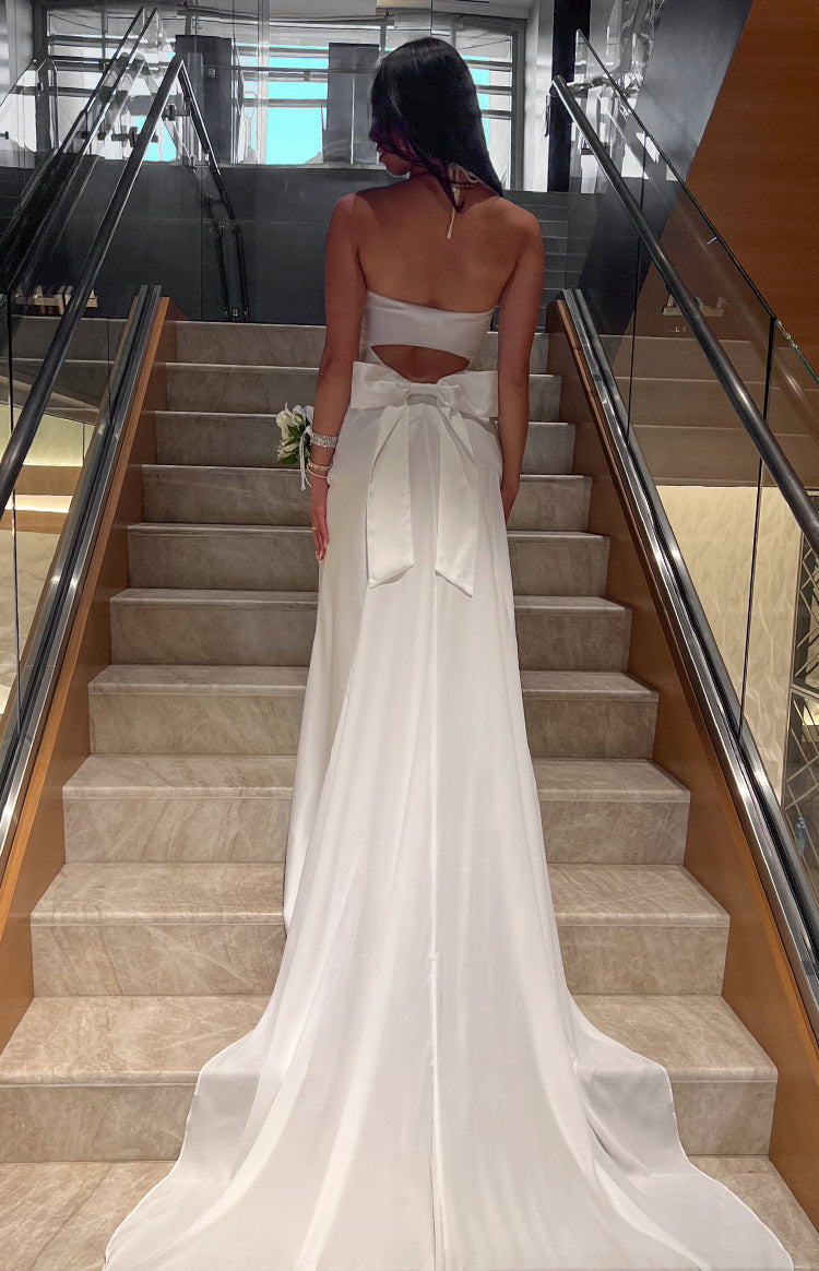 Nicole White Maxi Dress