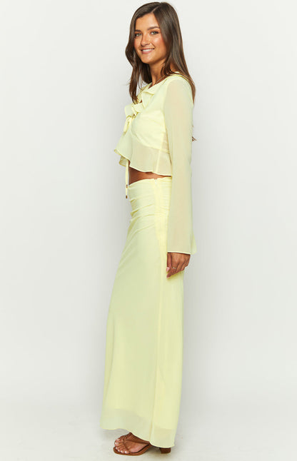 Rarmi Yellow Maxi Skirt