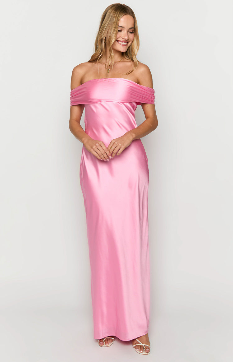 Seraphina Pink Off The Shoulder Maxi Dress