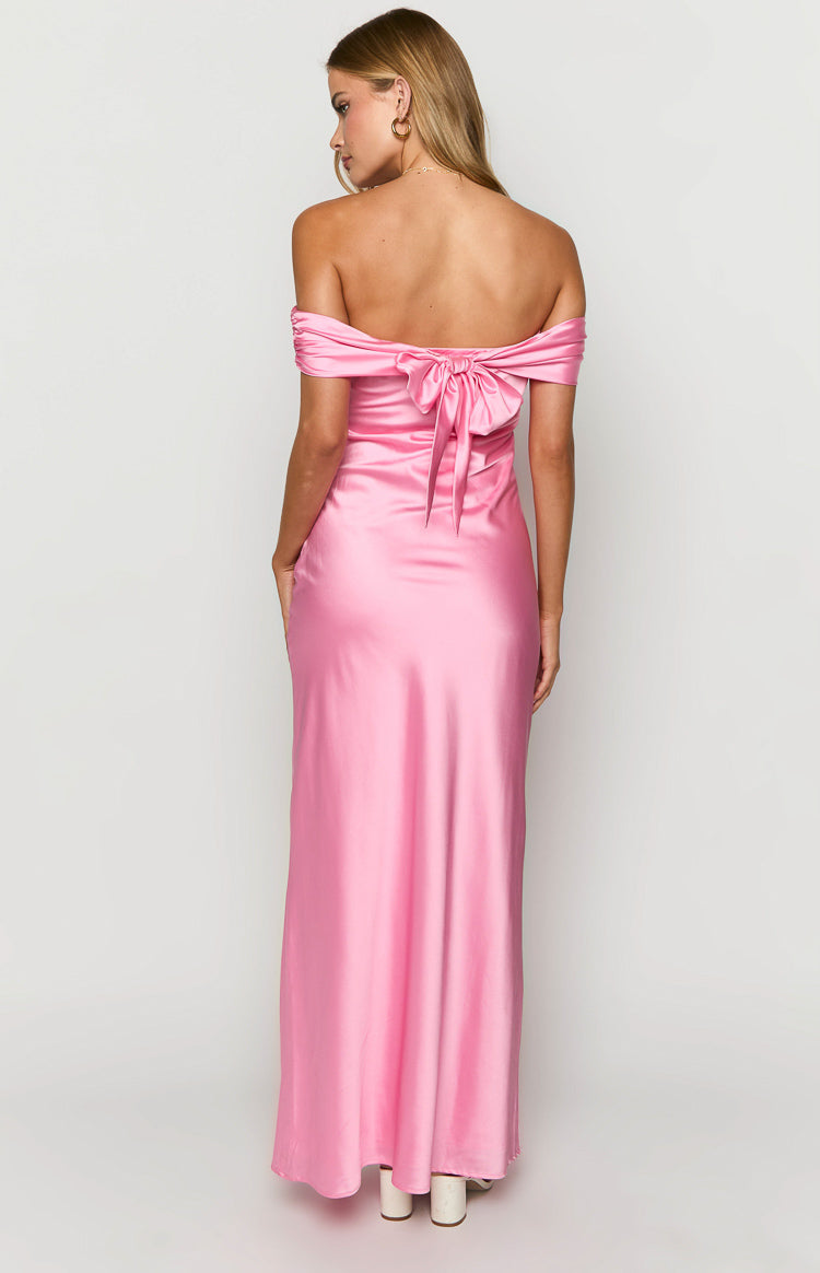 Seraphina Pink Off The Shoulder Maxi Dress
