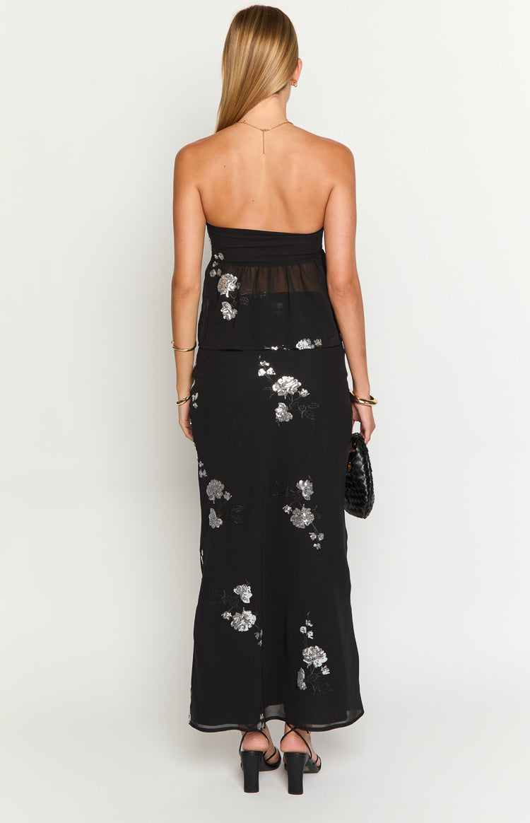 Shyla Black Maxi Skirt