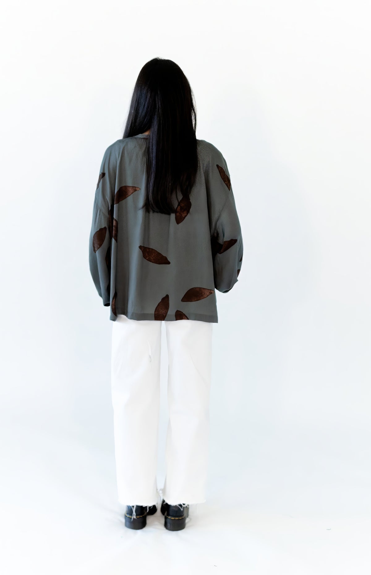 Satin Texture Petal Blouse