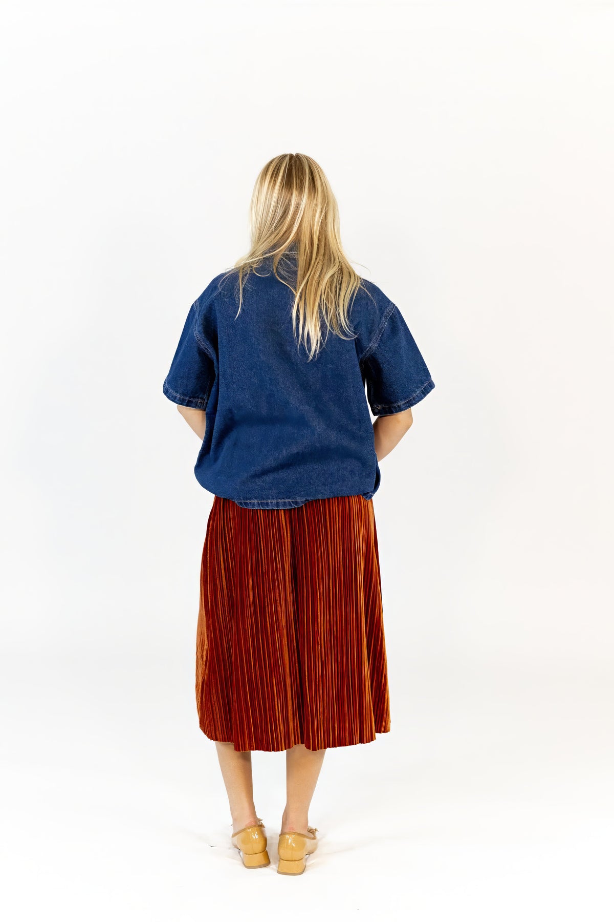 Arlette Pleated Midi Skirt