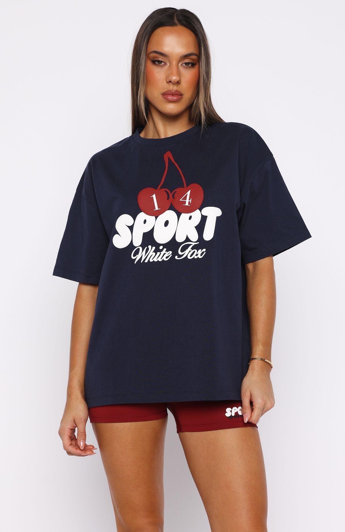 Club 14 Peyton Oversized Tee Navy