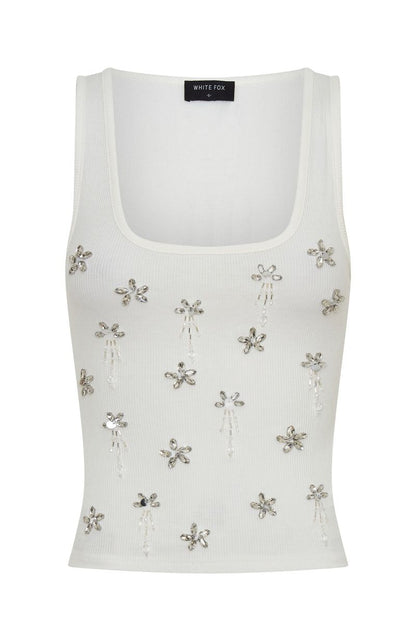 Sinful Embrace Rib Tank White