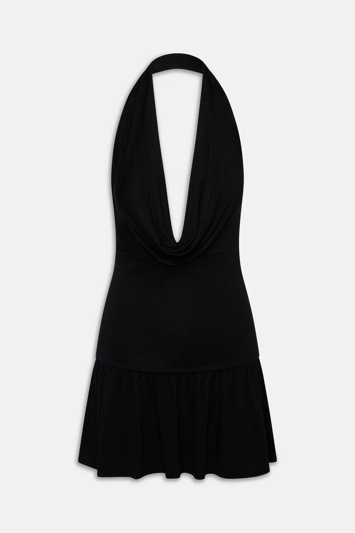 Bowery Cowl Neck Mini Dress - Black