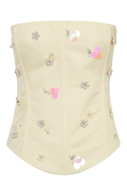 Summer Love Strapless Bustier Lemon