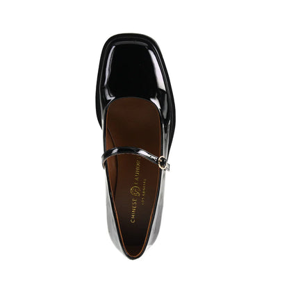 The Glossy Noir Mary Janes