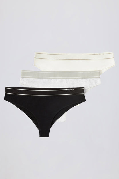 High-Waist Cheeky Briefs Bundle in Multi