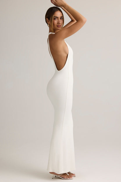 Modal Racerback Maxi Dress in White