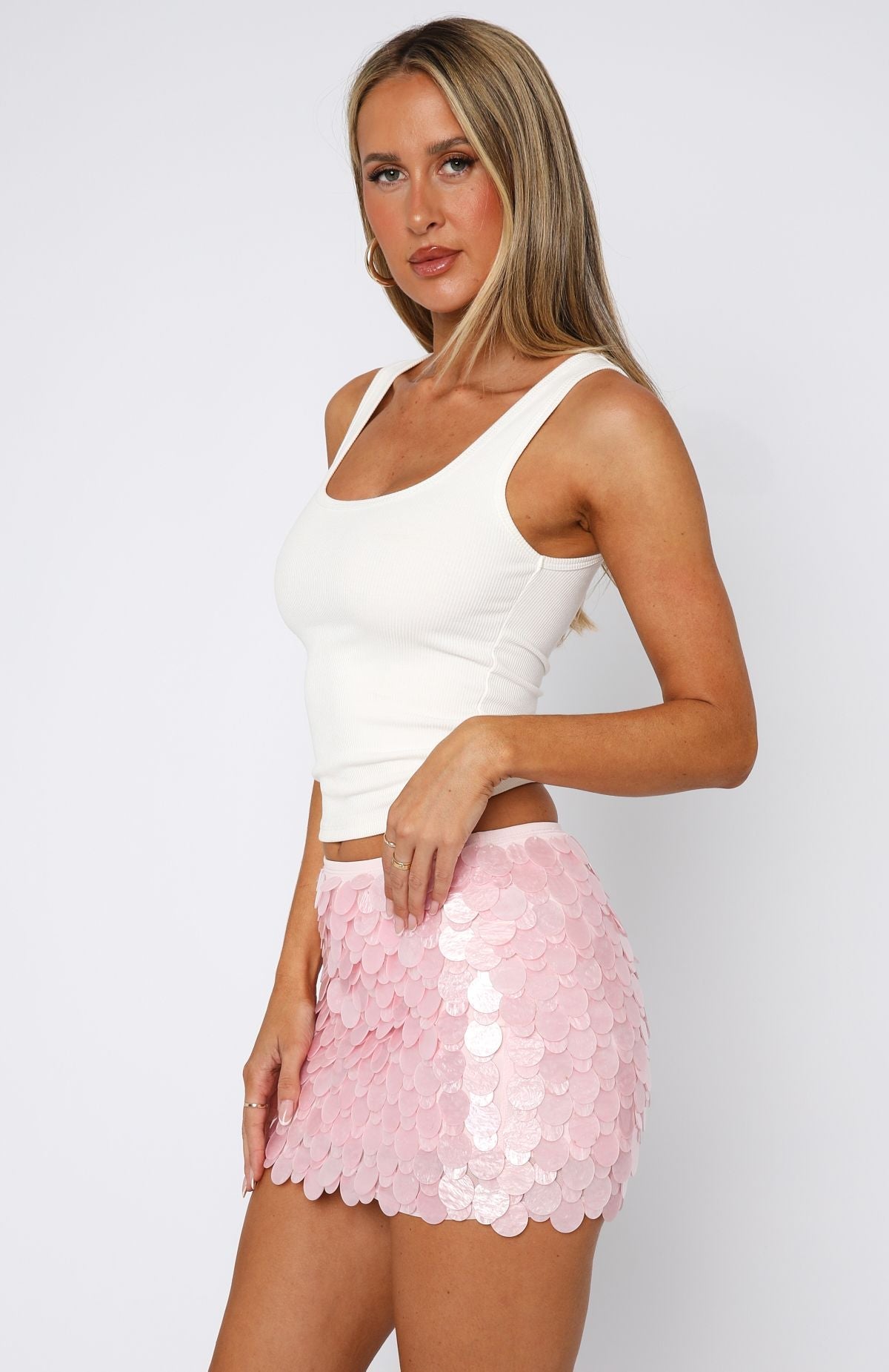 Ariel Mini Skirt Pink Shell