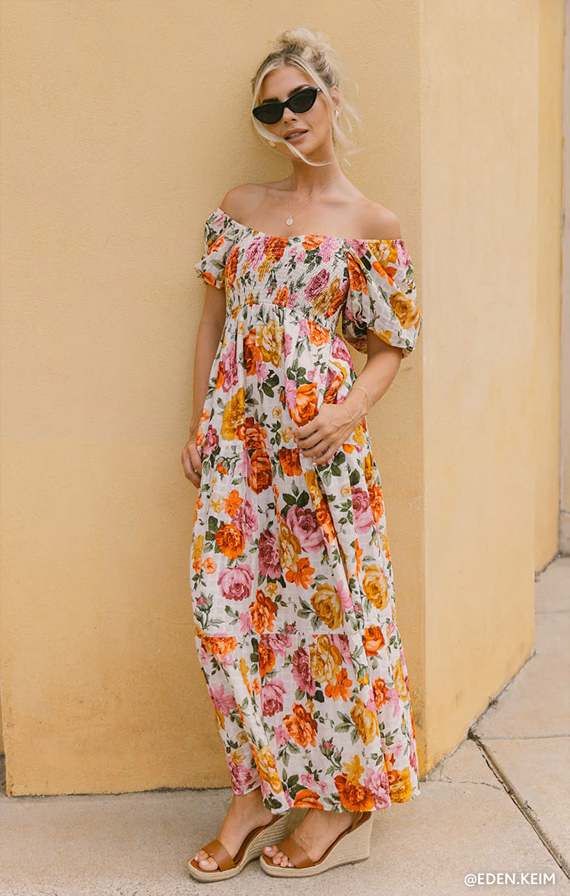 Joanna Maxi Dress ~ Ivory Hillside Floral