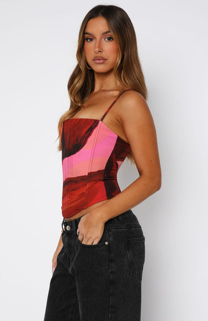 You'll Be Ok Bustier Sunset Petal