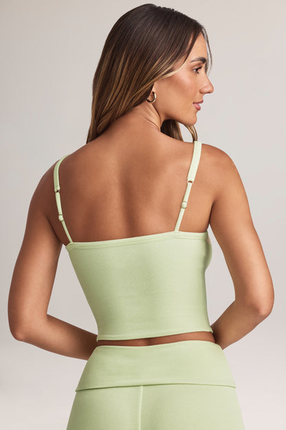 Modal Square-Neck Camisole Top in Sage Green