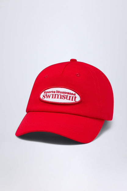 Logo Baseball Cap in Fiery Red